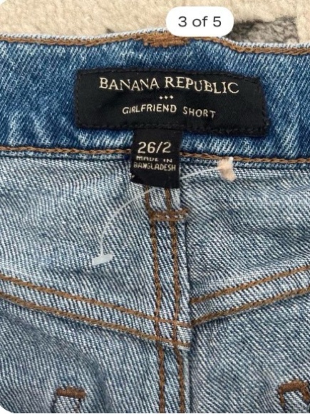 Banana republic denim jean shorts size 26/2 girlfriend short - Picture 3 of 5